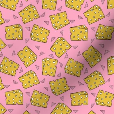 cheese // swiss cheese pink funny novelty food kids 