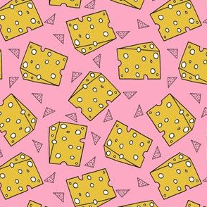 cheese // swiss cheese pink funny novelty food kids 