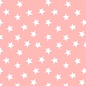 stars // simple pink pastel kids nursery little girls stars night sky constellations print