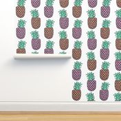 pineapple // pink coral white tropical bright pastel cute girly summer exotic fruit trend