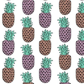pineapple // pink coral white tropical bright pastel cute girly summer exotic fruit trend