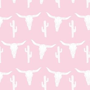 longhorn // skull antlers cactus baby girl nursery texas sweet little girls southwest baby print