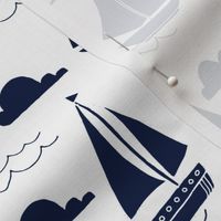 sailboats // navy nautical summer ocean water summer kids 