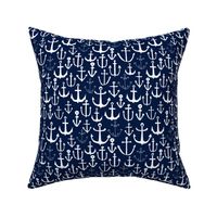 anchors  fabric // anchor fabric andrea lauren fabric navy sailing sailboat summer ocean 