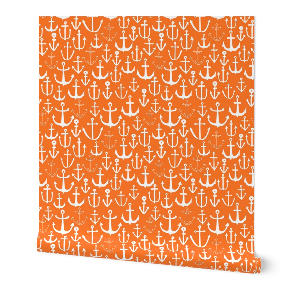 anchors // sailing nautical orange preppy ocean sea water summer bright