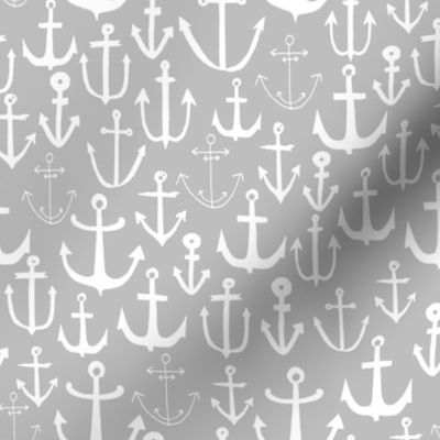anchor // nautical summer light grey anchors anchor fabric nautical fabric andrea lauren 