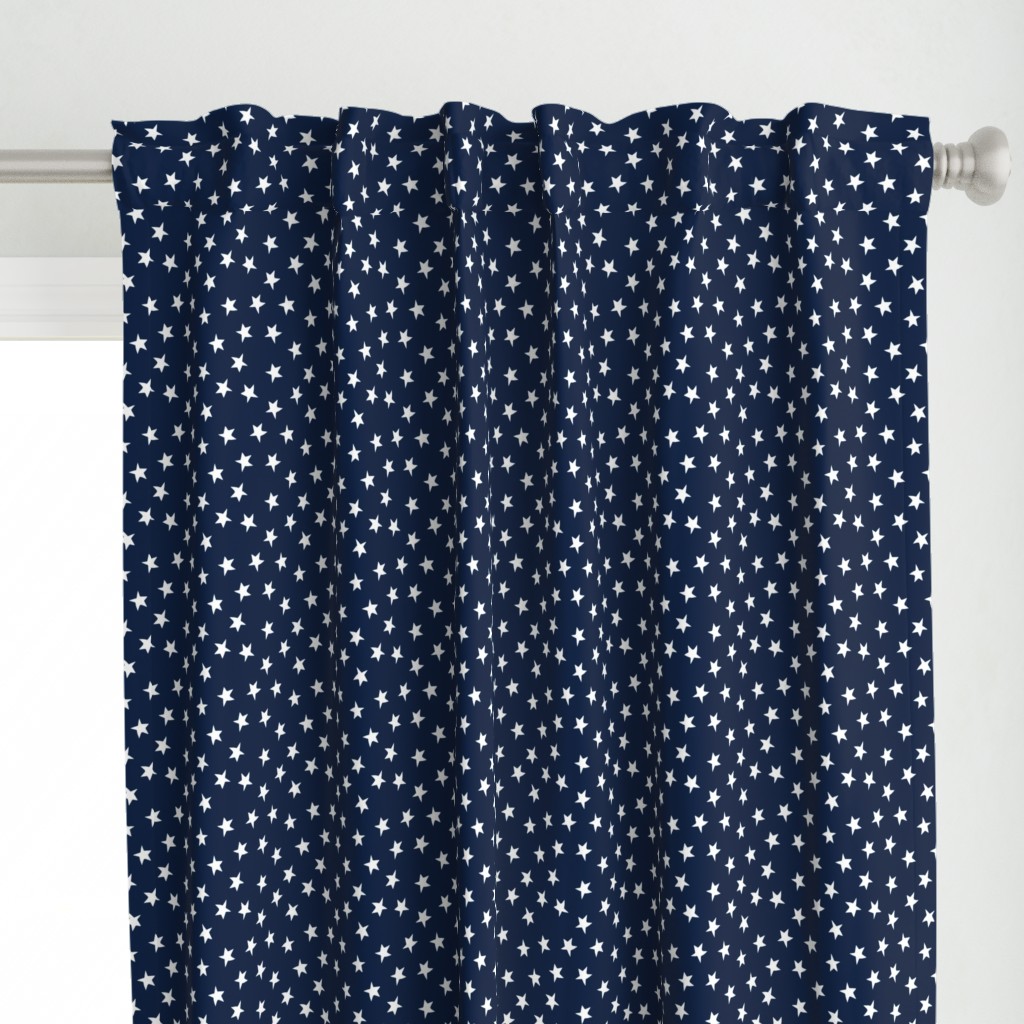 stars fabric // navy blue stars and white patriotic kids night sky nursery baby 