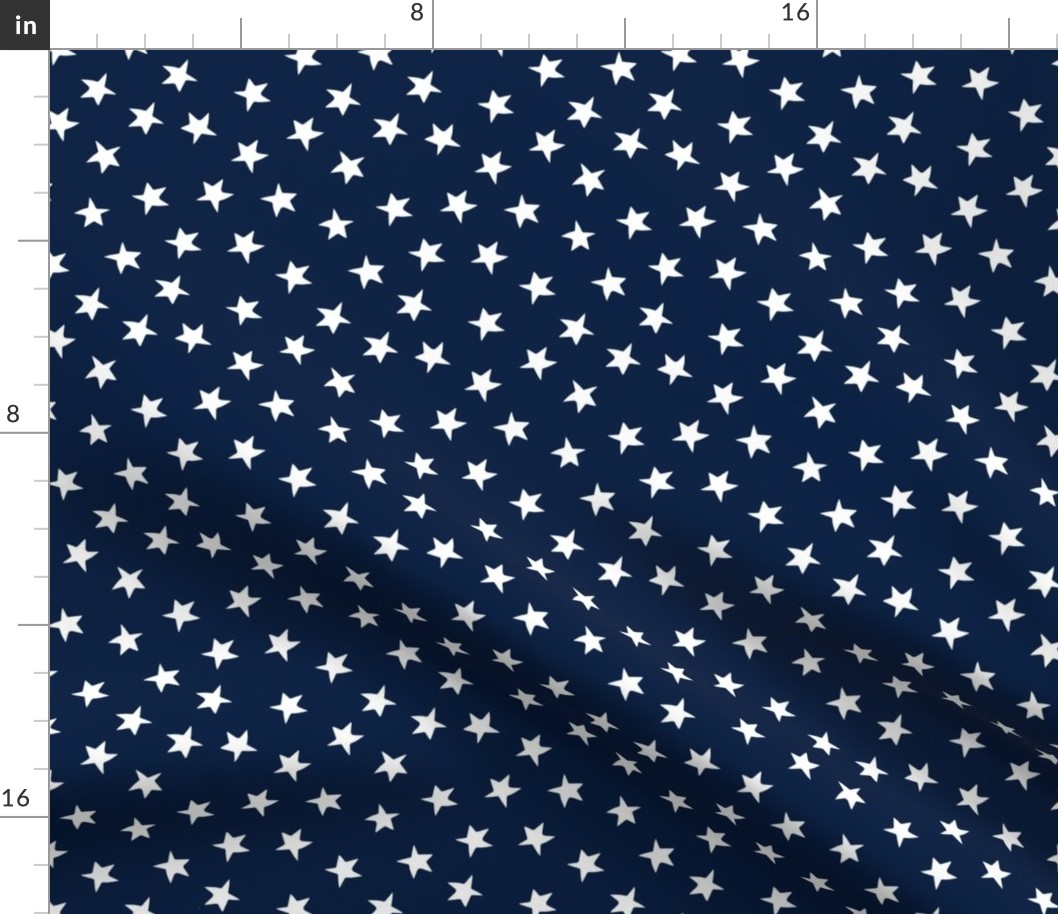 stars fabric // navy blue stars and white patriotic kids night sky nursery baby 