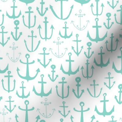 anchor // mint nautical summer ocean mint kids sun preppy