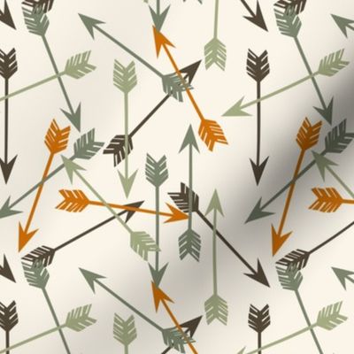 arrows // outdoors khaki green orange brown cream boys men print