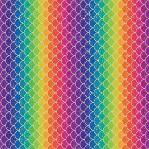 Rainbow Glitter Scales - Tiny Vert