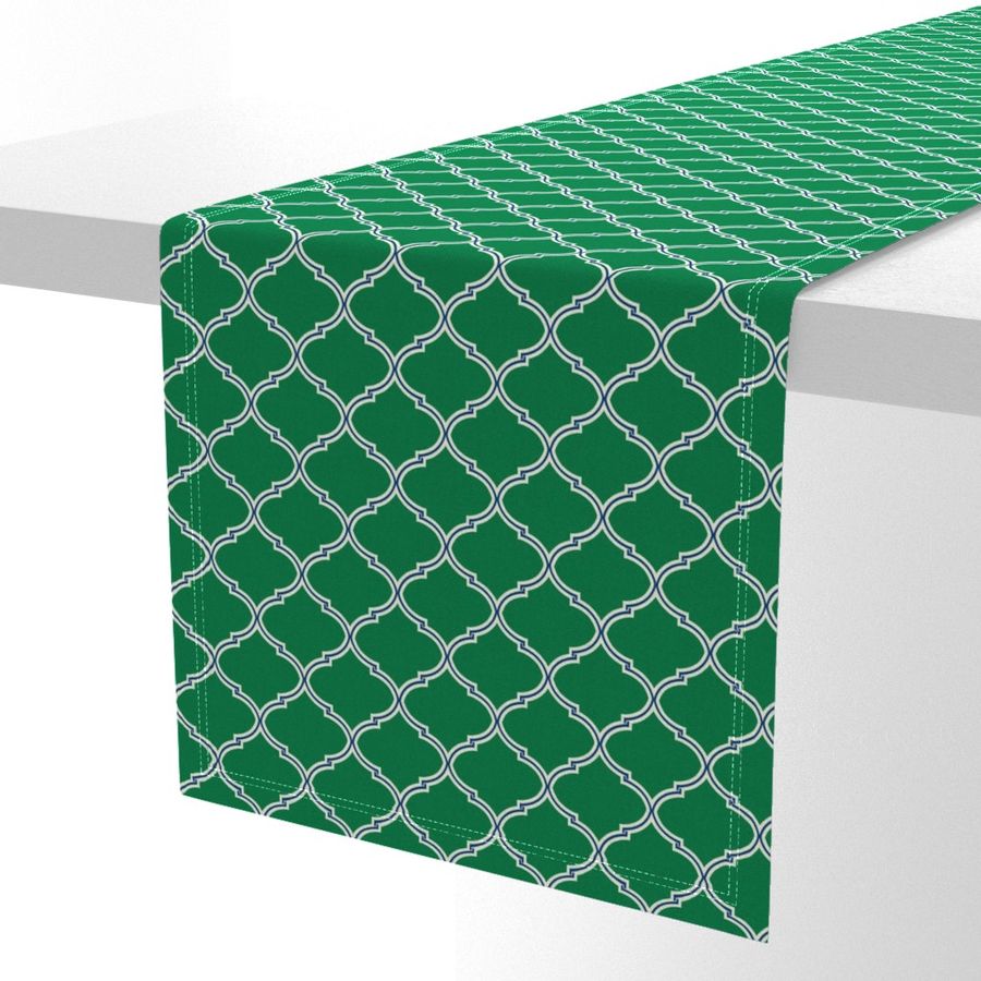 Lily Trellis in Preppy Green and Navy, half scale