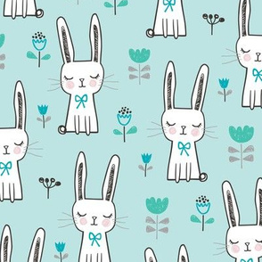 Dreamy Bunny Rabbit in Blue