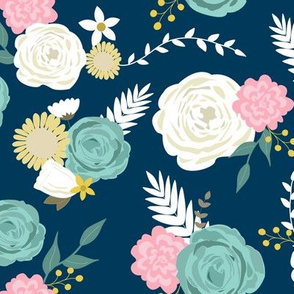 Blooms on navy 2