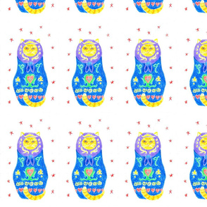 Blue Kitty Matryoshka