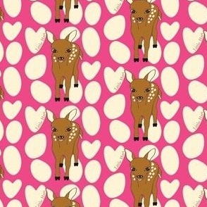 Little Hart Deer Offset Hot Pink