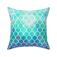 Marrakech Meander in Green and Blue - small print