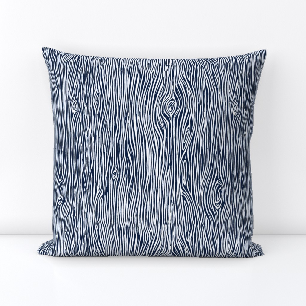 woodgrain // navy blue woodland nursery kids forest trees