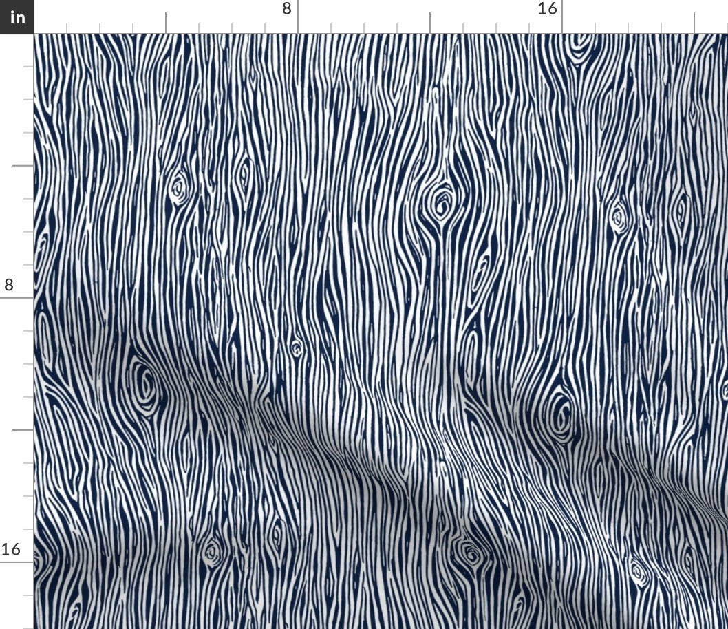 woodgrain // navy blue woodland nursery kids forest trees