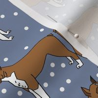 boxer // dog illustration dog breed pet dog boxer dog pattern blue pattern dog 