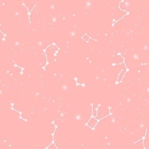 constellations // pink pastel girly girls stars kids room nursery baby decor