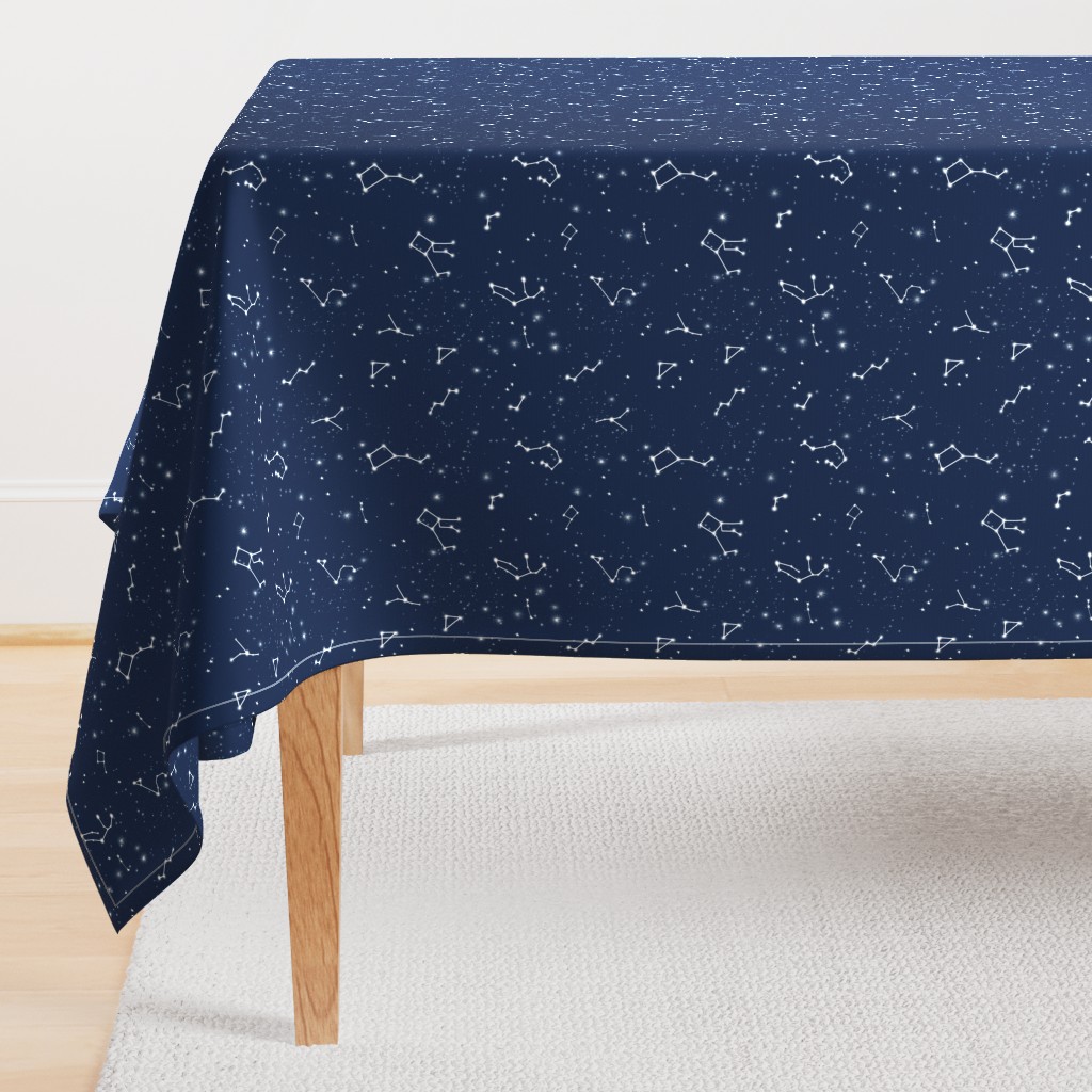 constellations // navy blue white kids stars nursery baby kids room