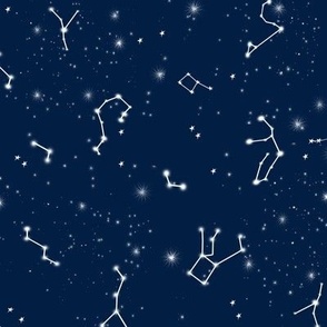 constellations // navy blue white kids stars nursery baby kids room