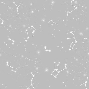constellations // grey and white kids astrology astronomy night sky stars