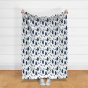 forest bear // navy mint grey kids room boys decor