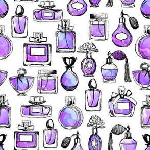 perfume // watercolor purple girls beauty makeup perfume bottles girly