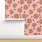 cookies // pink food kids girls food print fabric cute cookies fabric