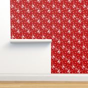 1769 White on Red Floral