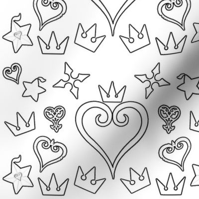 Kingdom Hearts Coloring - Spoonflower