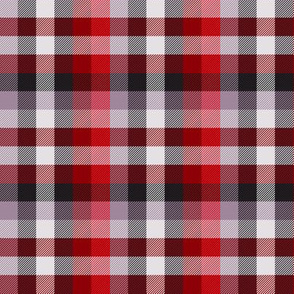 Madras plaid - red, grey and mauve