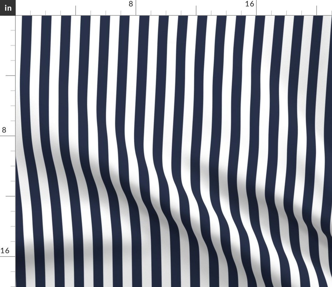 Navy Stripes // Vertical