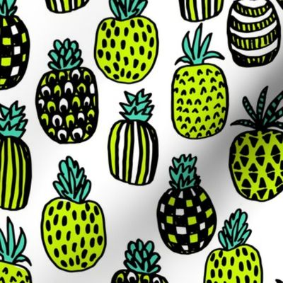 pineapples // cute trendy tropical girls pineapple summer print