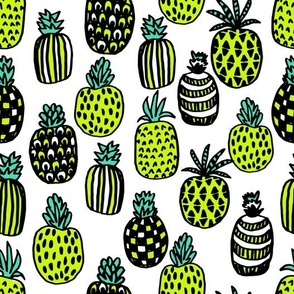 pineapples // cute trendy tropical girls pineapple summer print