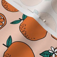 oranges // summer fruit blush peach kids fruit summer exotic florida print
