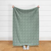 Art Deco Floral Weave in Greens