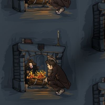 Witch in the Fireplace