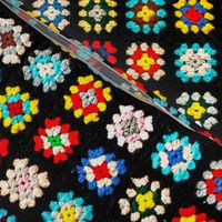 Vintage Granny Square Blanket