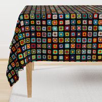 Vintage Granny Square Blanket