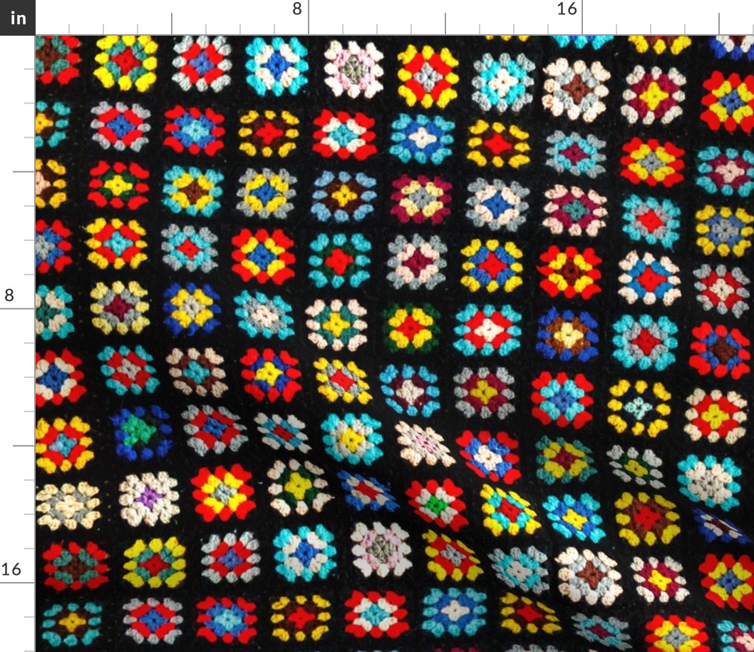 Vintage Granny Square Blanket