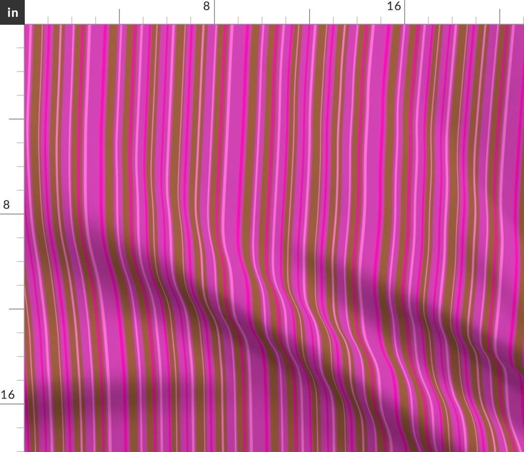 Pink and Brown Candy Stripe