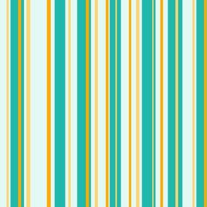 Aqua, Tan and Pale Blue Candy Stripe