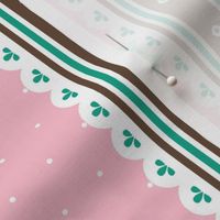 Chocolate Border Ribbon - Fairy Floss