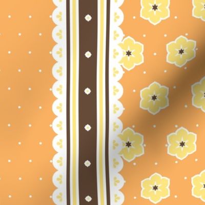 Chocolate Border Ribbon - Orange