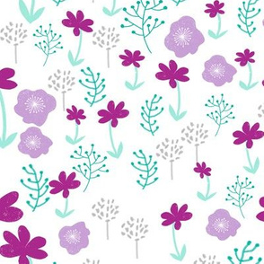 flowers // spring florals purple pastel lilac lavender mint cute girly easter print