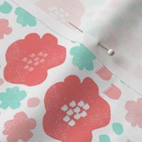 flowers // mint pink coral flower pop florals spring girly pastel cute flowers