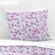 flower pop // purple and mint flowers garden botanical spring summer girly sweet print